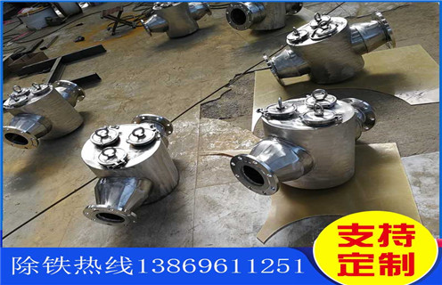 不锈钢管道除铁器，广西不锈钢管道除铁器_远力广西不锈钢管道除铁器安装示意图型12000高斯_可定制工作原理