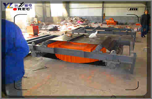 电磁自卸式除铁器，河南电磁自卸式除铁器技术参数_河北电磁自卸式除铁器厂家配件_型号及工作视频 